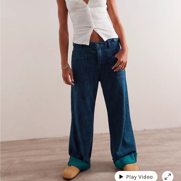 Free People Pants - Free People We The Free Palmer Yarn-Dyed Jeans